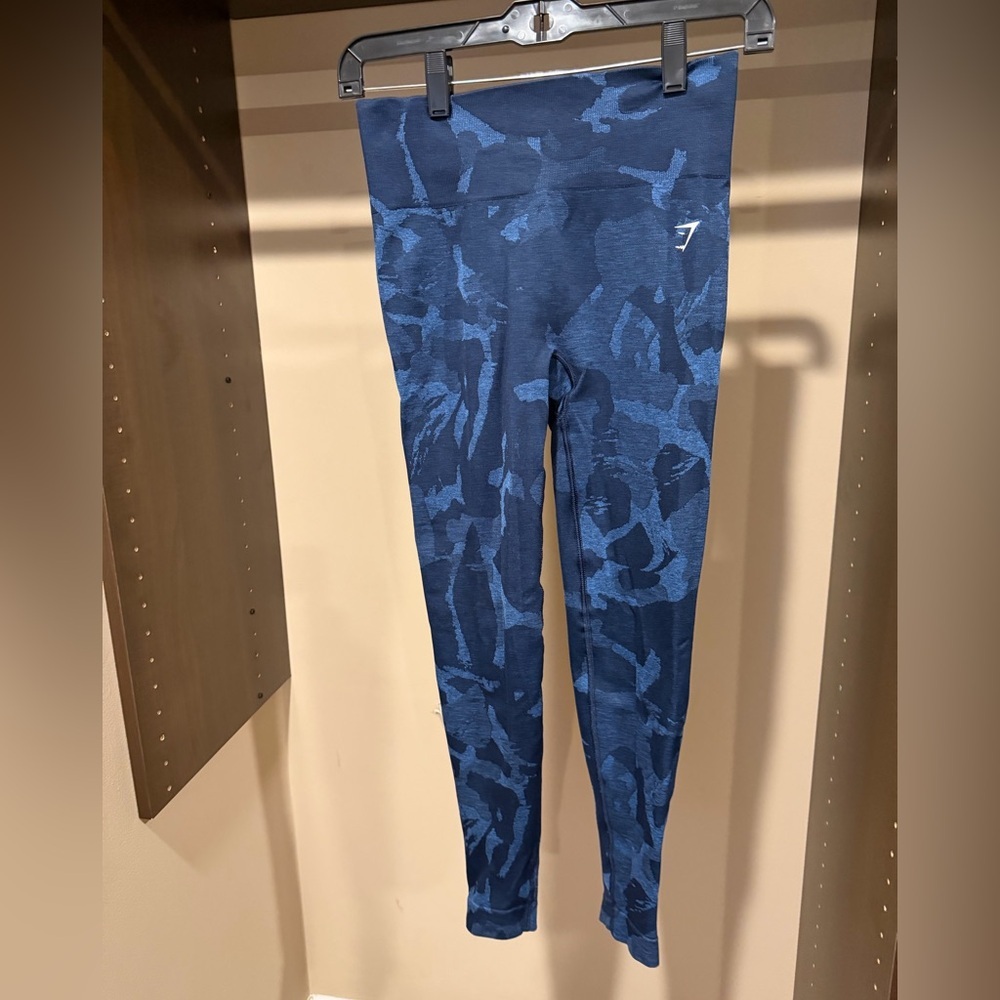 Gymshark Blue Camo Leggings